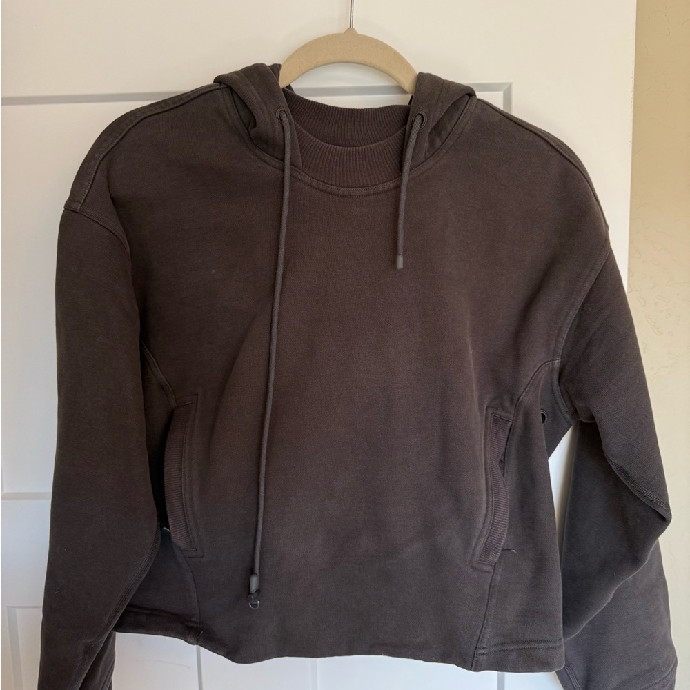 Lululemon Cool Crescent Hoodie Gray - crop sweatshirt - Picture 2 of 7